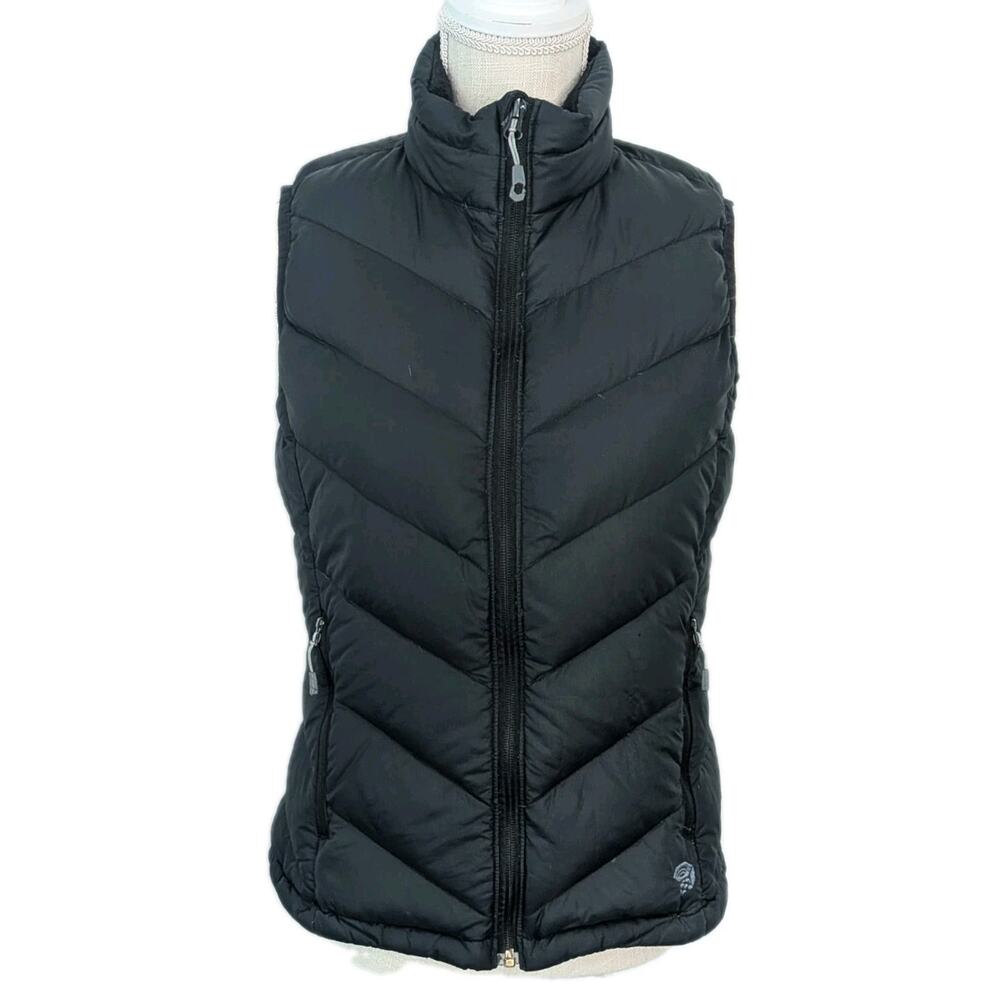 Mountain Hardwear Jacket Womens S Black Puffer Vest Goose Down Insulated Zip